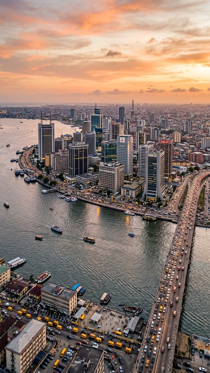 Lagos skyline, Nigeria's largest commercial and economic centre